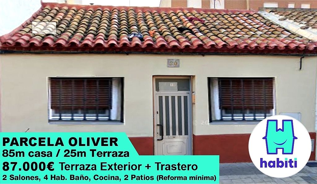 Casa en venta en oliver en zaragoza