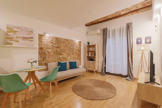 Foto 1 de Alquiler de piso en El Raval de 1 habitación con terraza y muebles