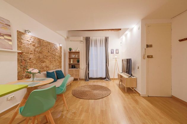Foto 2 de Alquiler de piso en El Raval de 1 habitación con terraza y muebles