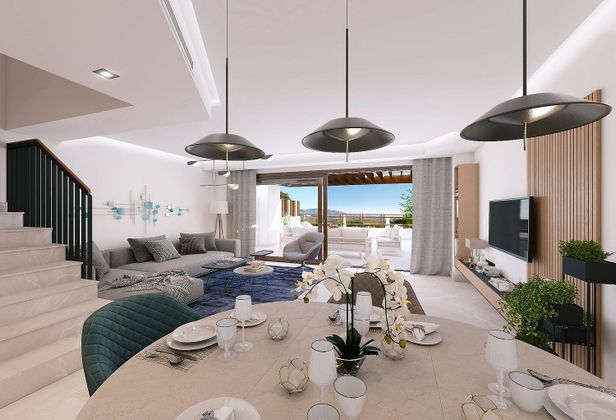 Foto 2 de Casa adosada en venta en Mijas Golf de 3 habitaciones con terraza y piscina