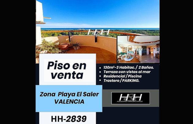 Foto 1 de Piso en venta en El Saler de 3 habitaciones con terraza y piscina