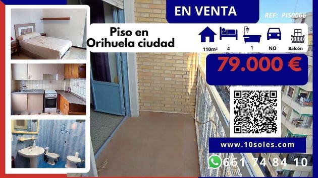 Foto 1 de Pis en venda a Orihuela ciudad de 4 habitacions amb balcó i ascensor