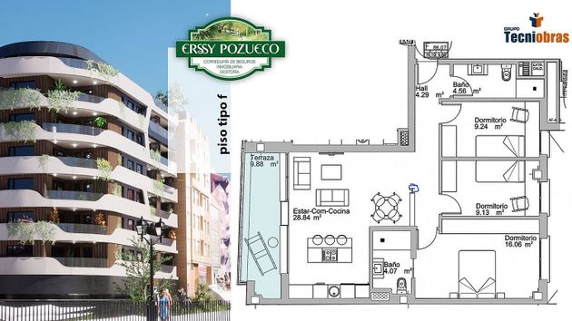 Foto 2 de Piso en venta en Santo Domingo de 3 habitaciones con terraza y calefacción