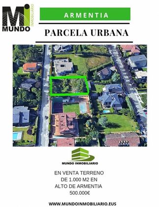 Foto 1 de Terreny en venda a Armentia - Ciudad Jardín de 1000 m²