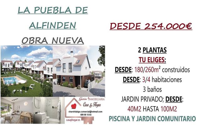 Foto 1 de Casa en venda a Puebla de Alfindén (La) de 3 habitacions amb terrassa i piscina