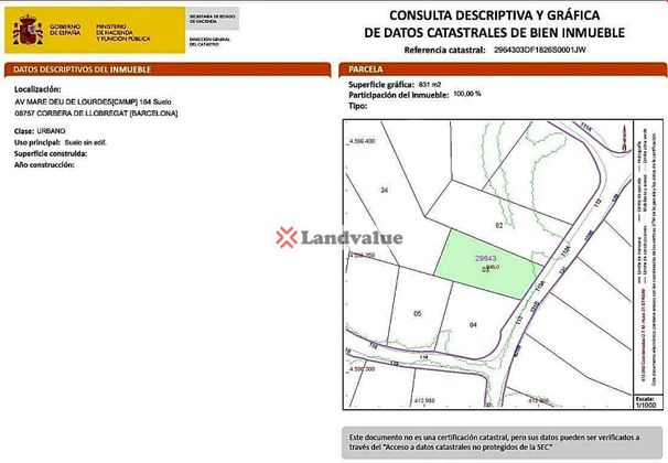 Foto 2 de Venta de terreno en avenida De la Mare de Déu de Lourdes de 810 m²