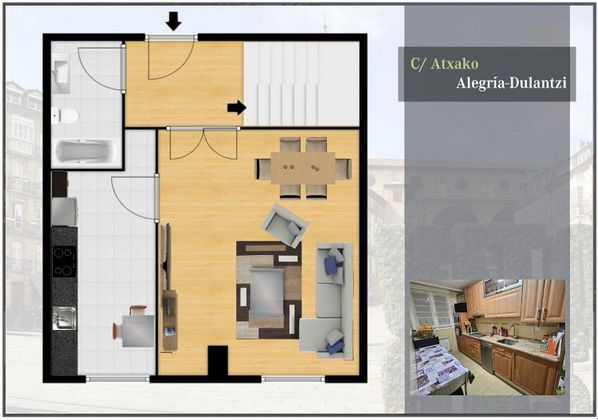Foto 1 de Venta de dúplex en Alegría-Dulantzi de 2 habitaciones con garaje y calefacción