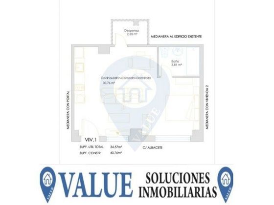 Foto 1 de Piso en venta en calle Albacete de 1 habitación con aire acondicionado y ascensor