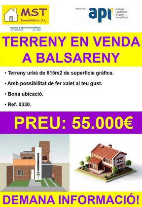 Foto 1 de Terreny en venda a Balsareny de 615 m²