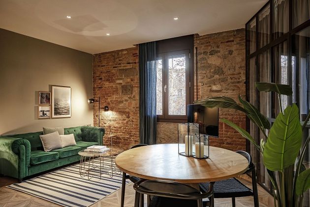 Foto 2 de Alquiler de piso en Sant Antoni de 1 habitación con terraza y muebles