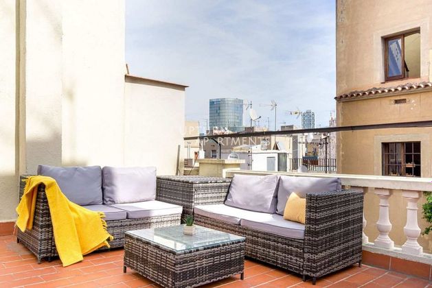 Foto 2 de Alquiler de piso en La Barceloneta de 1 habitación con terraza y muebles