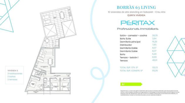 Foto 2 de Piso en venta en calle De Borràs de 3 habitaciones con terraza y piscina