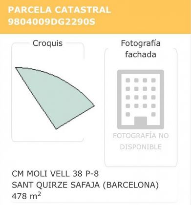 Foto 2 de Terreno en venta en Sant Quirze Safaja de 817 m²