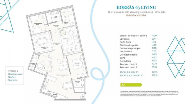 Foto 2 de Pis en venda a calle De Borràs de 3 habitacions amb terrassa i piscina