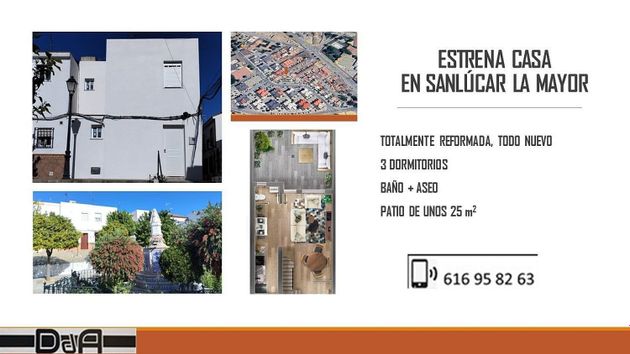 Foto 1 de Venta de casa adosada en Sanlúcar la Mayor de 3 habitaciones y 100 m²