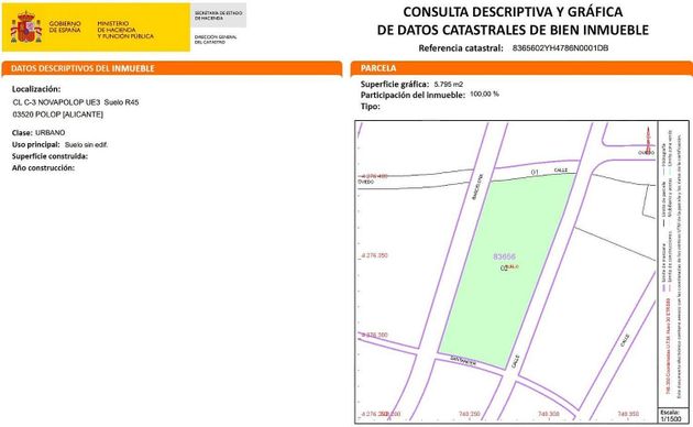 Foto 1 de Venta de terreno en calle Jv+Cg Coloma de 5795 m²