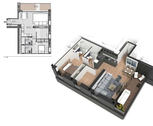 Foto 2 de Piso en venta en Escaldes, les de 2 habitaciones con terraza y balcón
