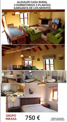 Foto 1 de Piso en alquiler en Garganta de los Montes de 3 habitaciones con muebles y balcón