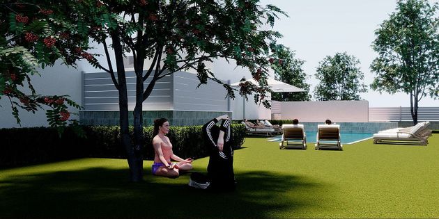 Foto 2 de Casa nova en venda a calle Sorolla de 3 habitacions amb piscina i jardí