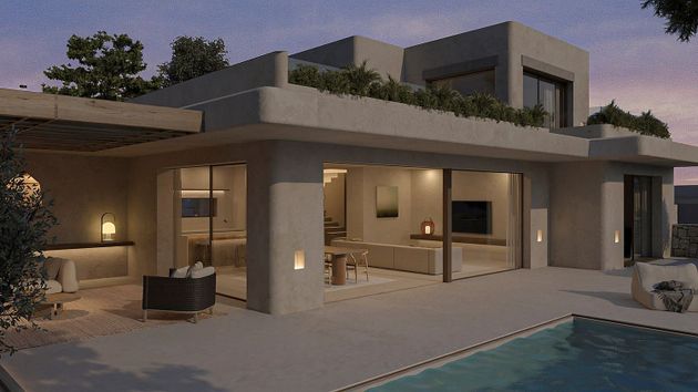 Foto 1 de Venta de casa nueva en Pinar del Advocat - Cometa de 3 habitaciones con piscina y jardín