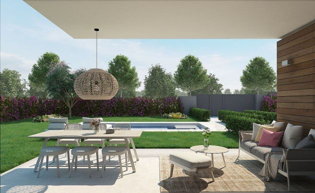 Foto 2 de Casa nova en venda a calle Marc de Vilalba de 4 habitacions amb piscina i jardí