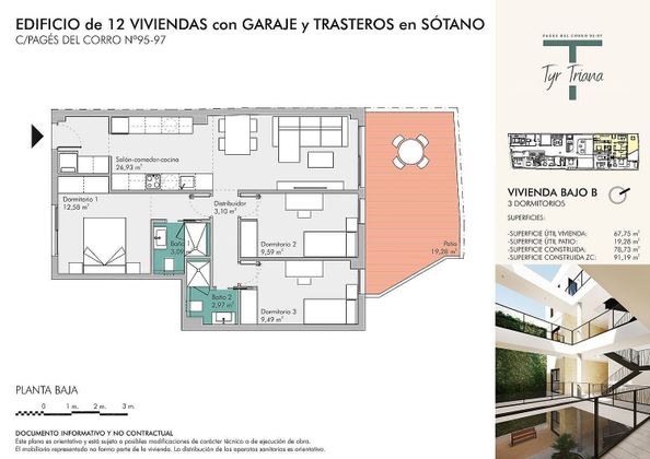 Foto 2 de Pis nou en venda a calle Pagés del Corro de 3 habitacions amb piscina i aire acondicionat