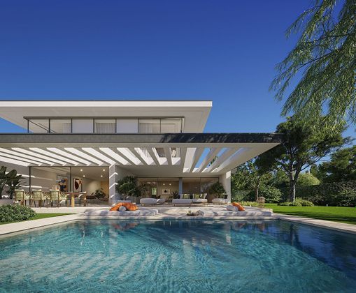 Foto 2 de Casa nova en venda a calle Pleyades de 5 habitacions amb piscina i jardí