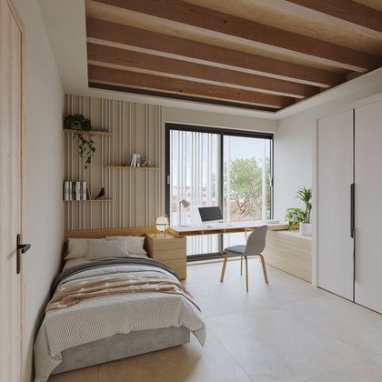 Foto 2 de Casa nova en venda a calle Molino Hundido de 3 habitacions amb aire acondicionat