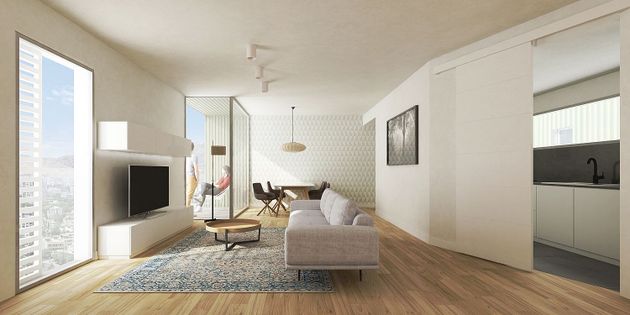 Foto 2 de Venta de piso nuevo en calle Leonardo Da Vinci de 4 habitaciones con piscina y ascensor