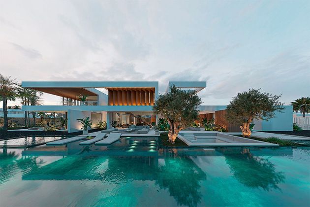 Foto 2 de Casa nueva en venta en calle De la Macaronesia de 4 habitaciones con piscina y jardín