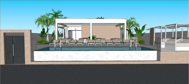 Foto 2 de Venta de casa nueva en calle Arquitecto Manuel de la Peña Suarez de 6 habitaciones con piscina y jardín
