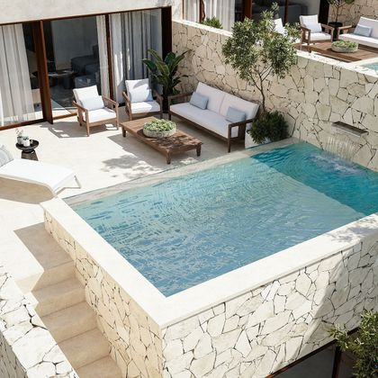 Foto 2 de Casa nova en venda a calle Virgen del Carmen de 3 habitacions amb piscina i jardí