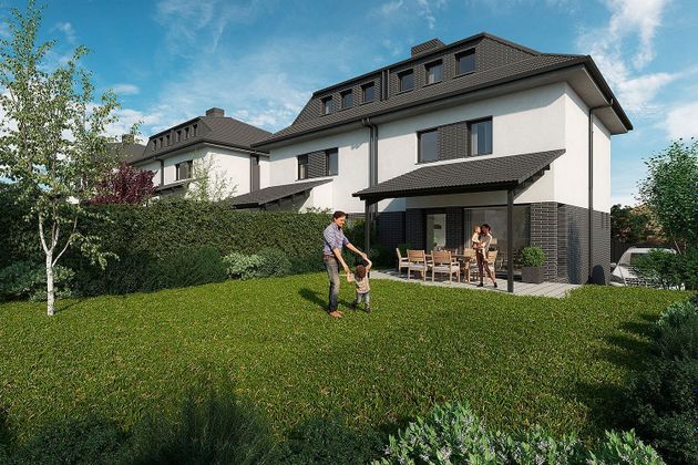 Foto 2 de Casa nova en venda a calle Luxemburgo de 3 habitacions amb jardí