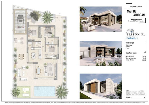 Foto 2 de Venta de casa nueva en calle Severiano Ballesteros de 3 habitaciones con piscina y jardín