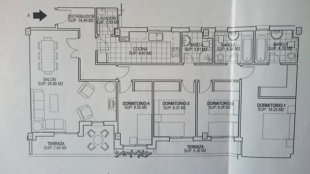 Foto 2 de Venta de piso en calle Doménico Veneciano de 4 habitaciones con terraza y piscina